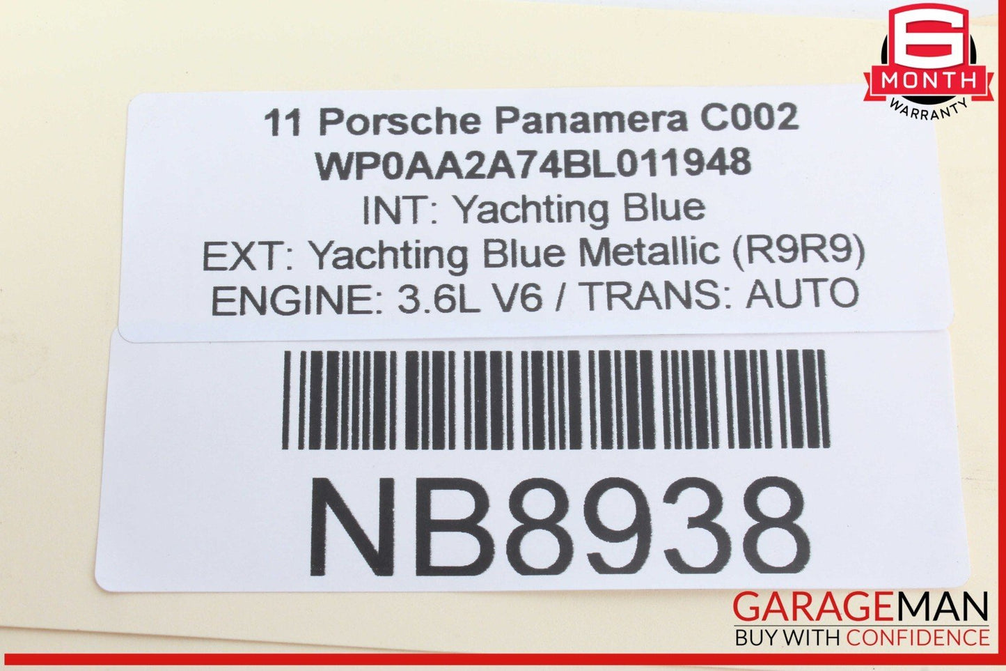 10-16 Porsche Panamera 970 Front or Rear Right Side Exterior Door Handle OEM