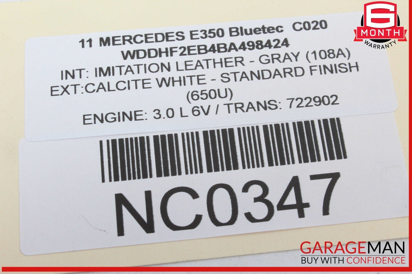 10-13 Mercedes W212 E350 Bluetec Rear Left Side Inner Tail Light Lamp OEM