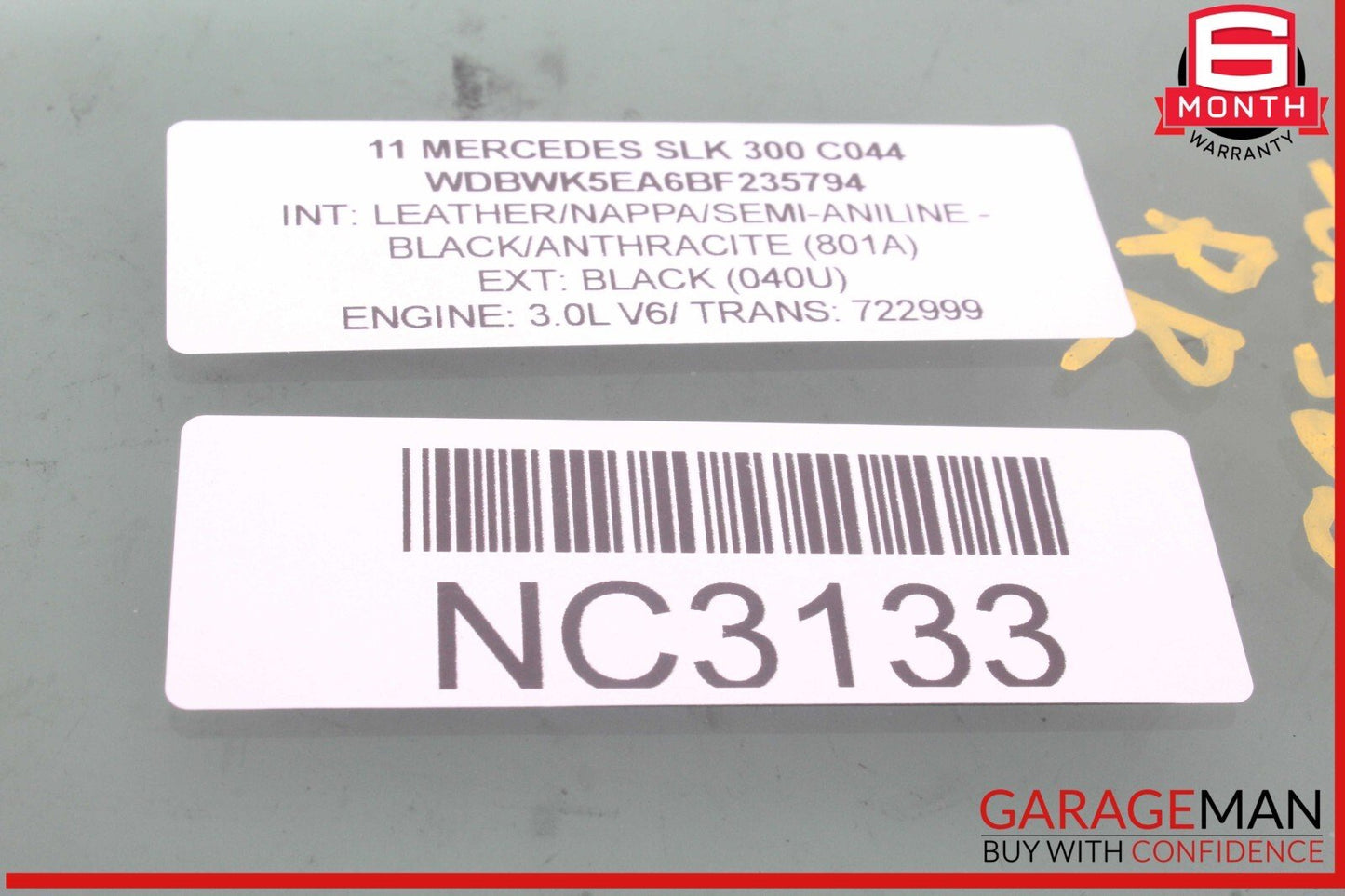 05-11 Mercedes R171 SLK300 SLK280 Rear Right Side Quarter Window Glass OEM