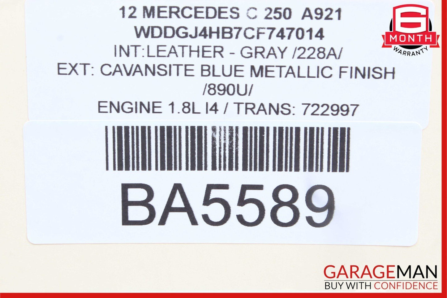 12-15 Mercedes W204 C250 C350 Coupe Front Right Side Door Control Module Unit