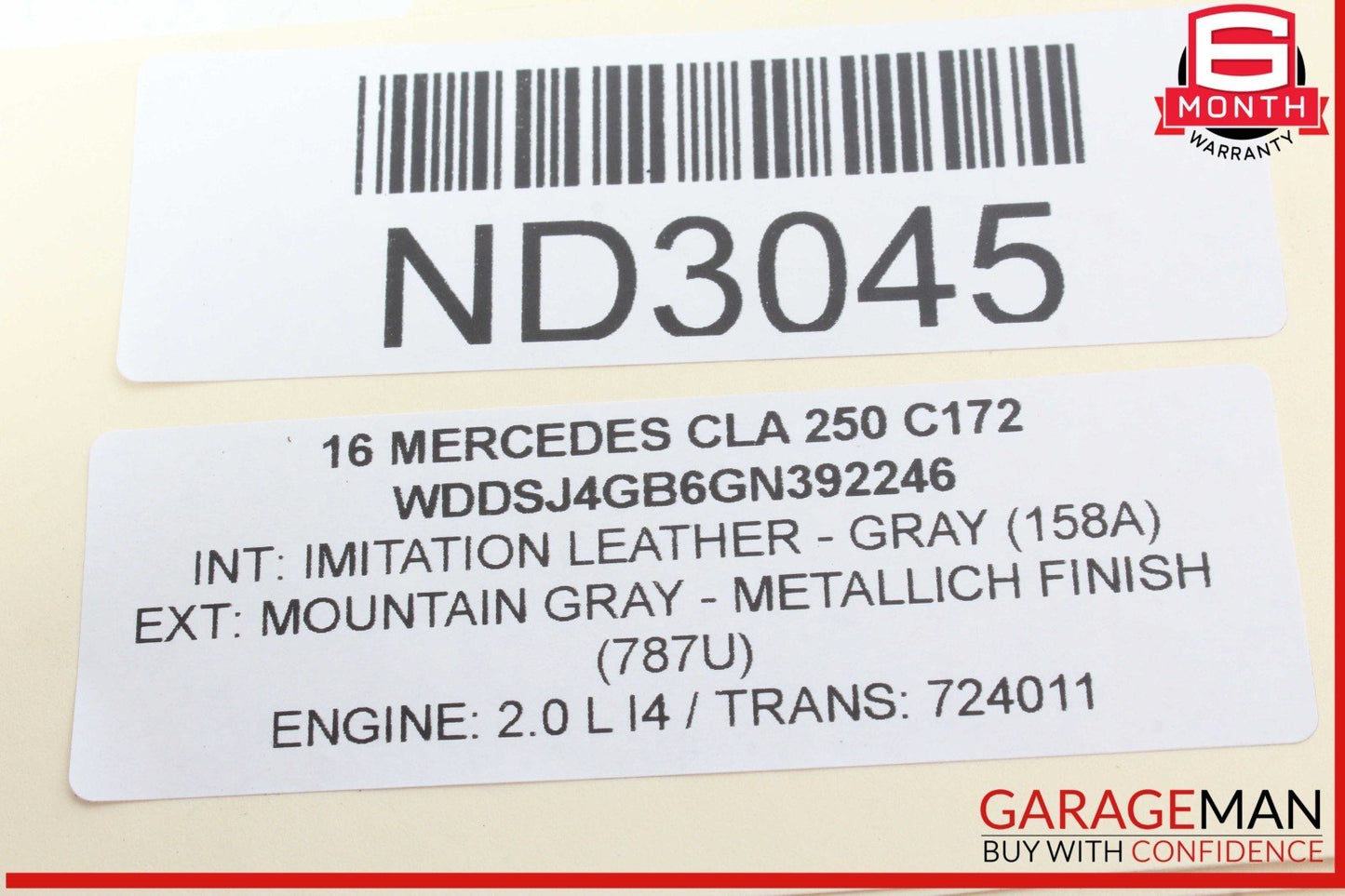 14-19 Mercedes W117 CLA250 Rear Left or Right Upper Control Arm 2463501006 OEM
