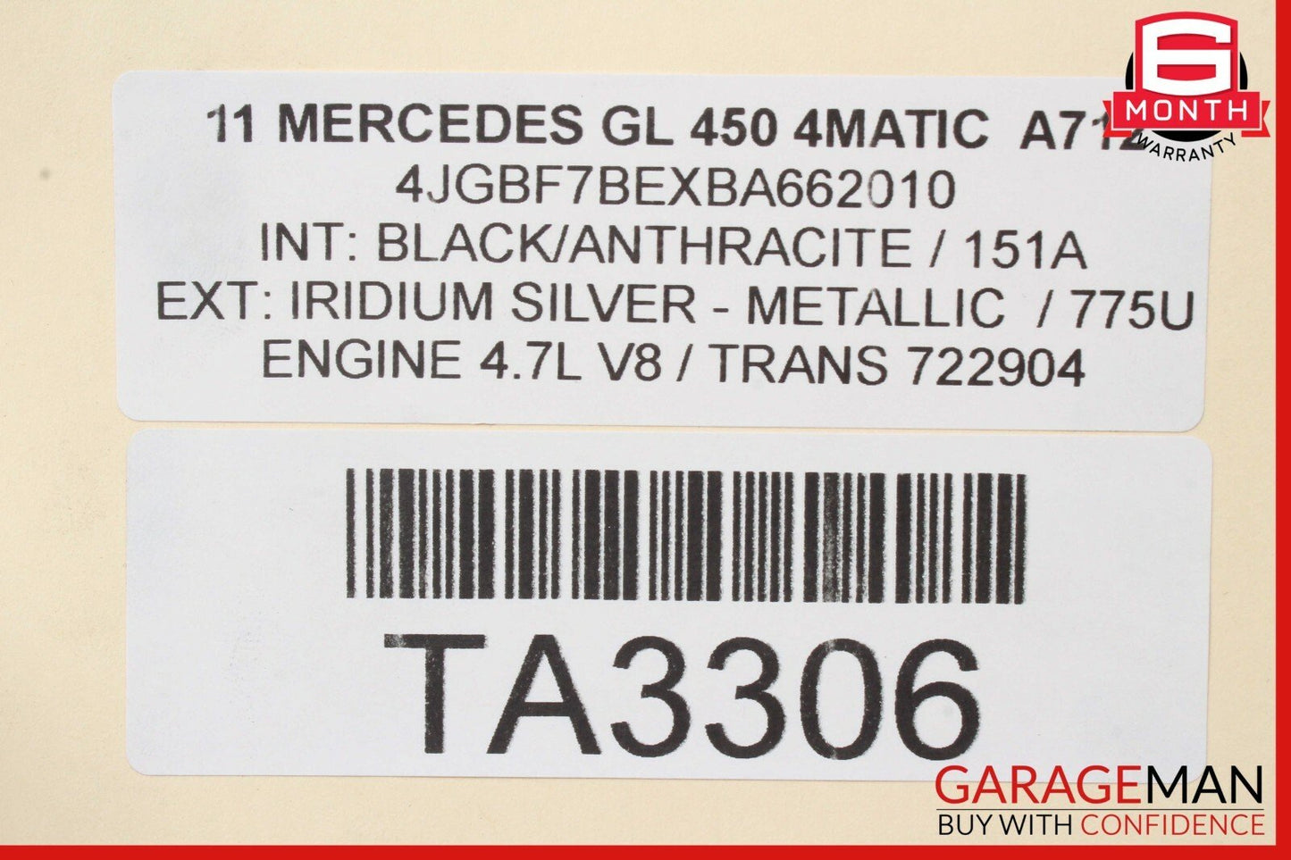 07-12 Mercedes GL450 ML500 R350 Rear Left or Right Side Door Sound Audio Speaker