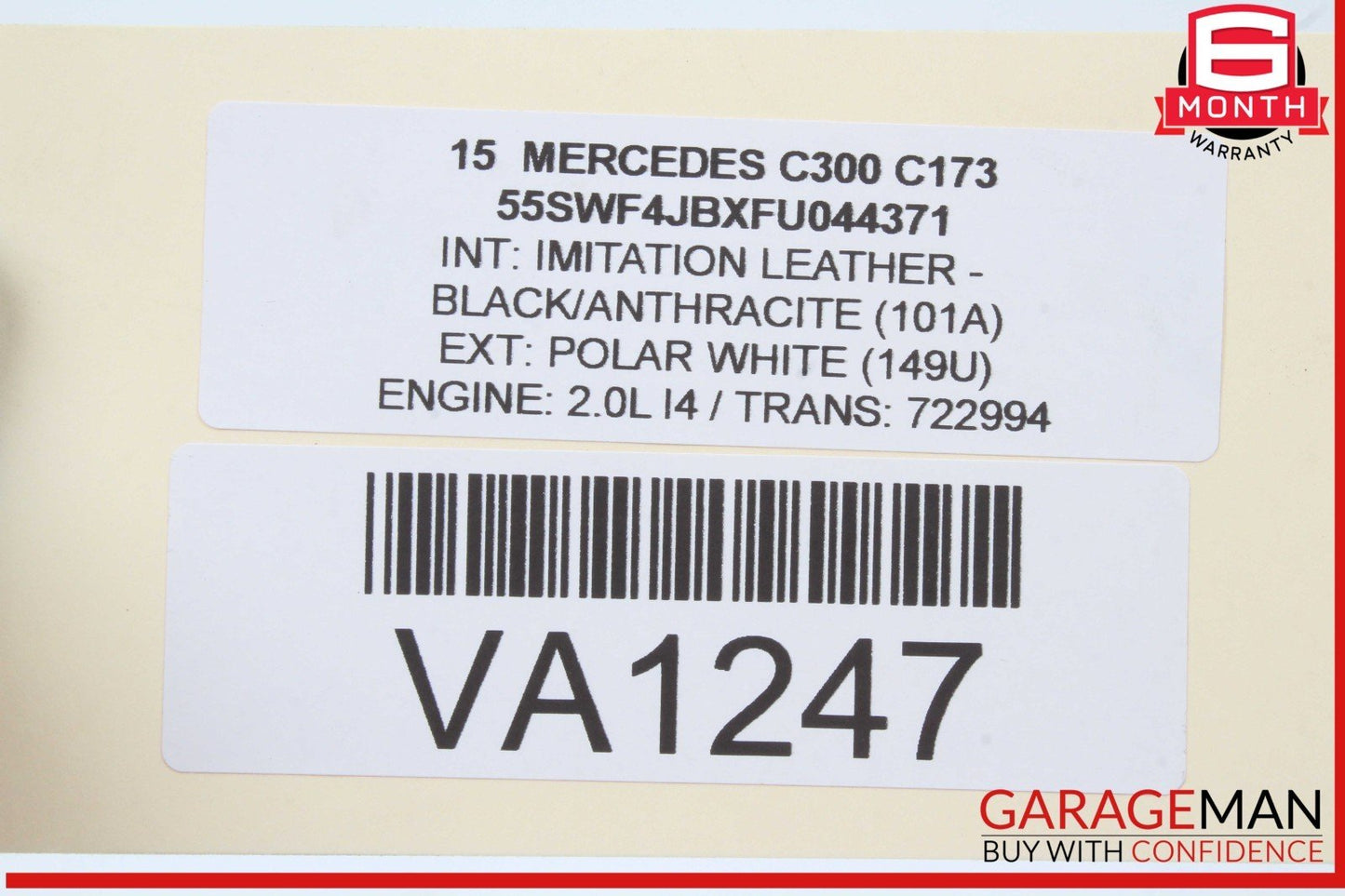 15-20 Mercedes W205 C300 Rear Left Driver Side Door Control Module Unit OEM