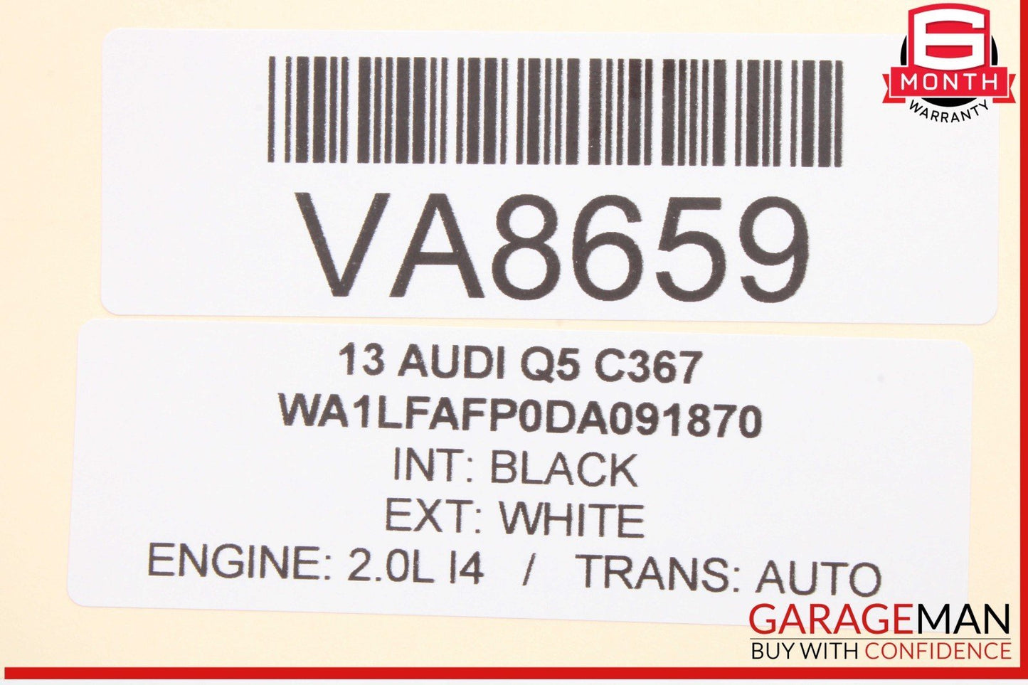 09-18 Audi Q5 S6 SQ5 Rear Left Driver Side Window Regulator Motor 8K0959811A OEM