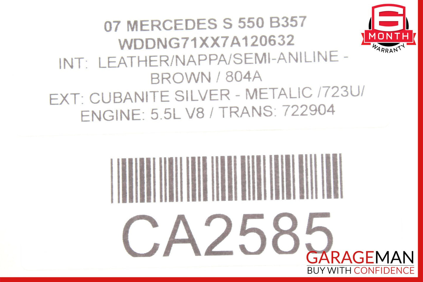 07-09 Mercedes W221 S550 S600 S63 AMG Rear Left or Right Door Speaker OEM