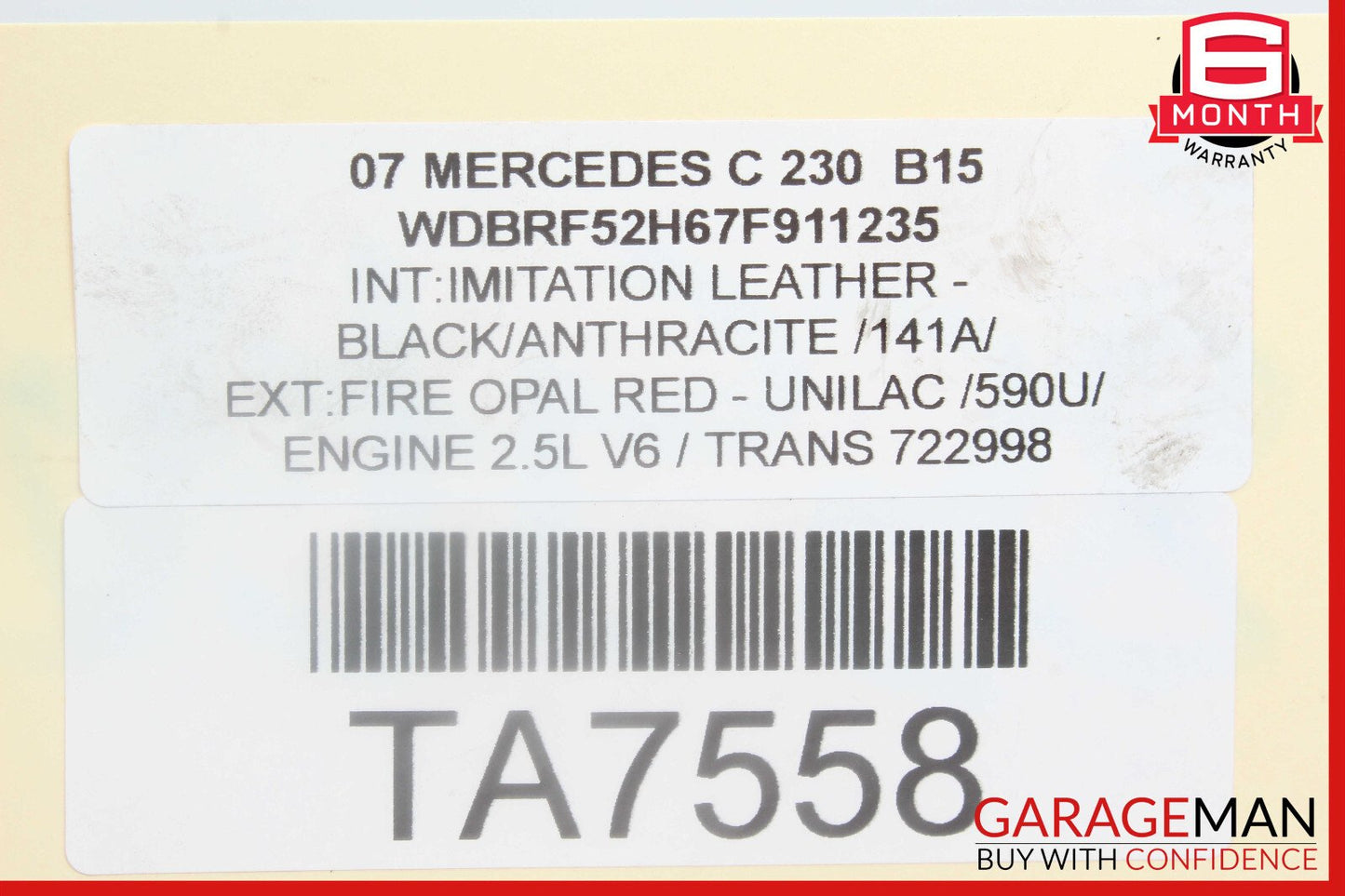 01-07 Mercedes W203 C230 Rear Right & Left Side Shock Absorber Spring Set OEM
