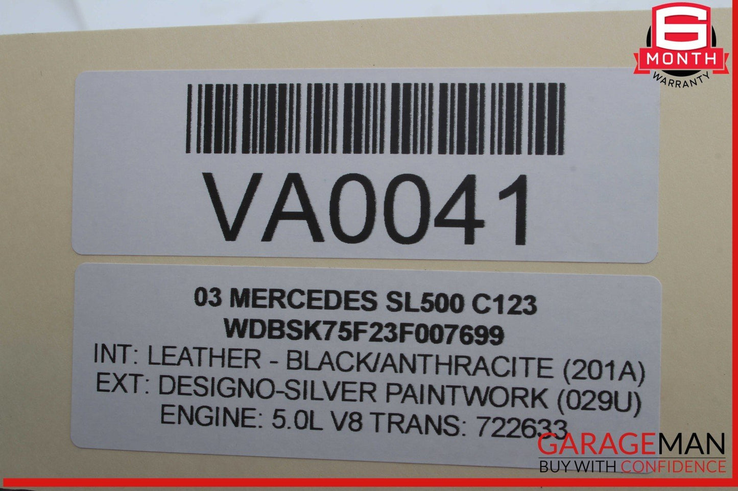 03-08 Mercedes R230 SL500 SL550 Convertible Top Hydraulic Pump Motor OEM