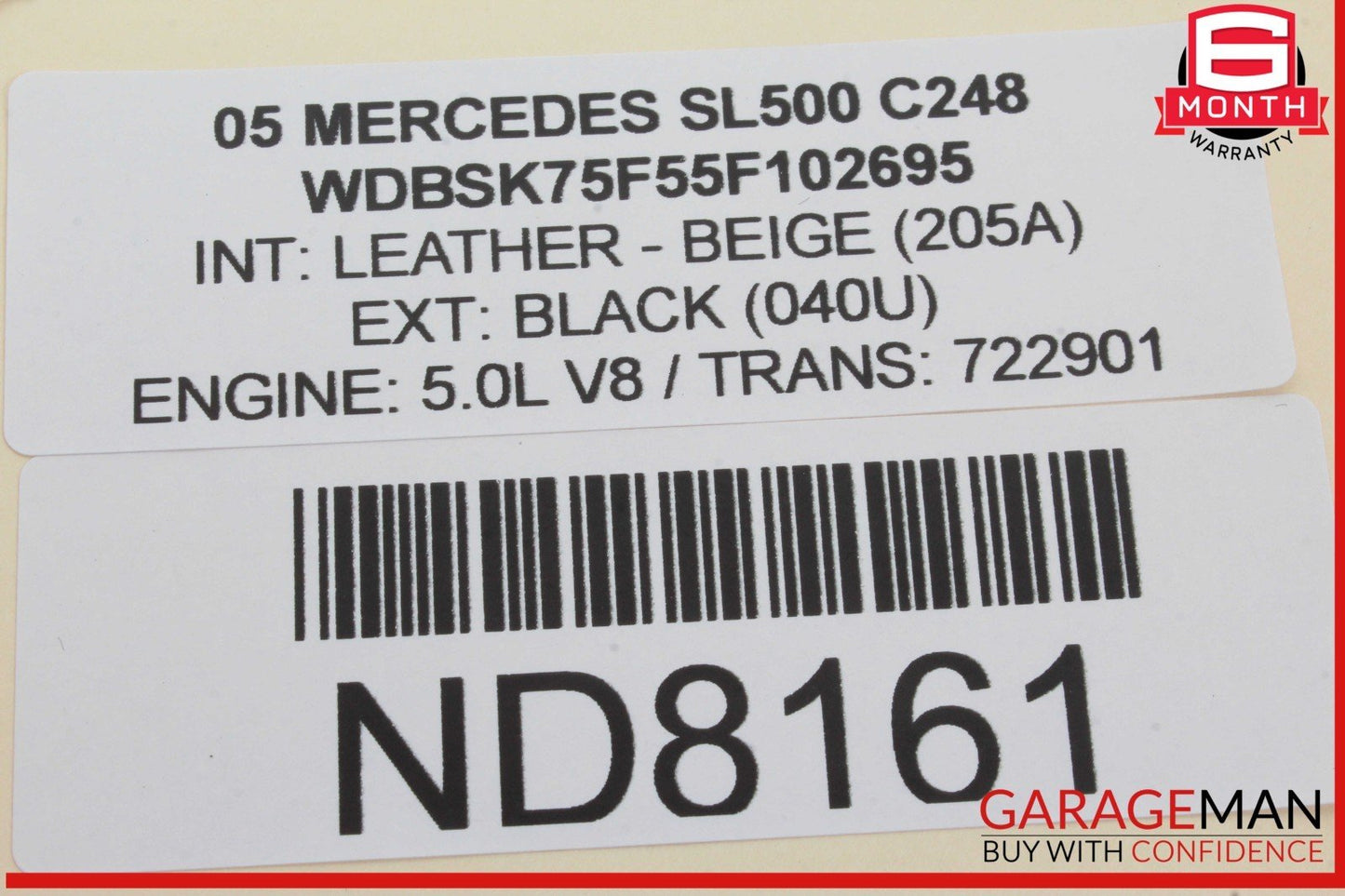 03-06 Mercedes R230 SL500 CLK500 CL500 ML500 ECU Engine Control Module Unit OEM