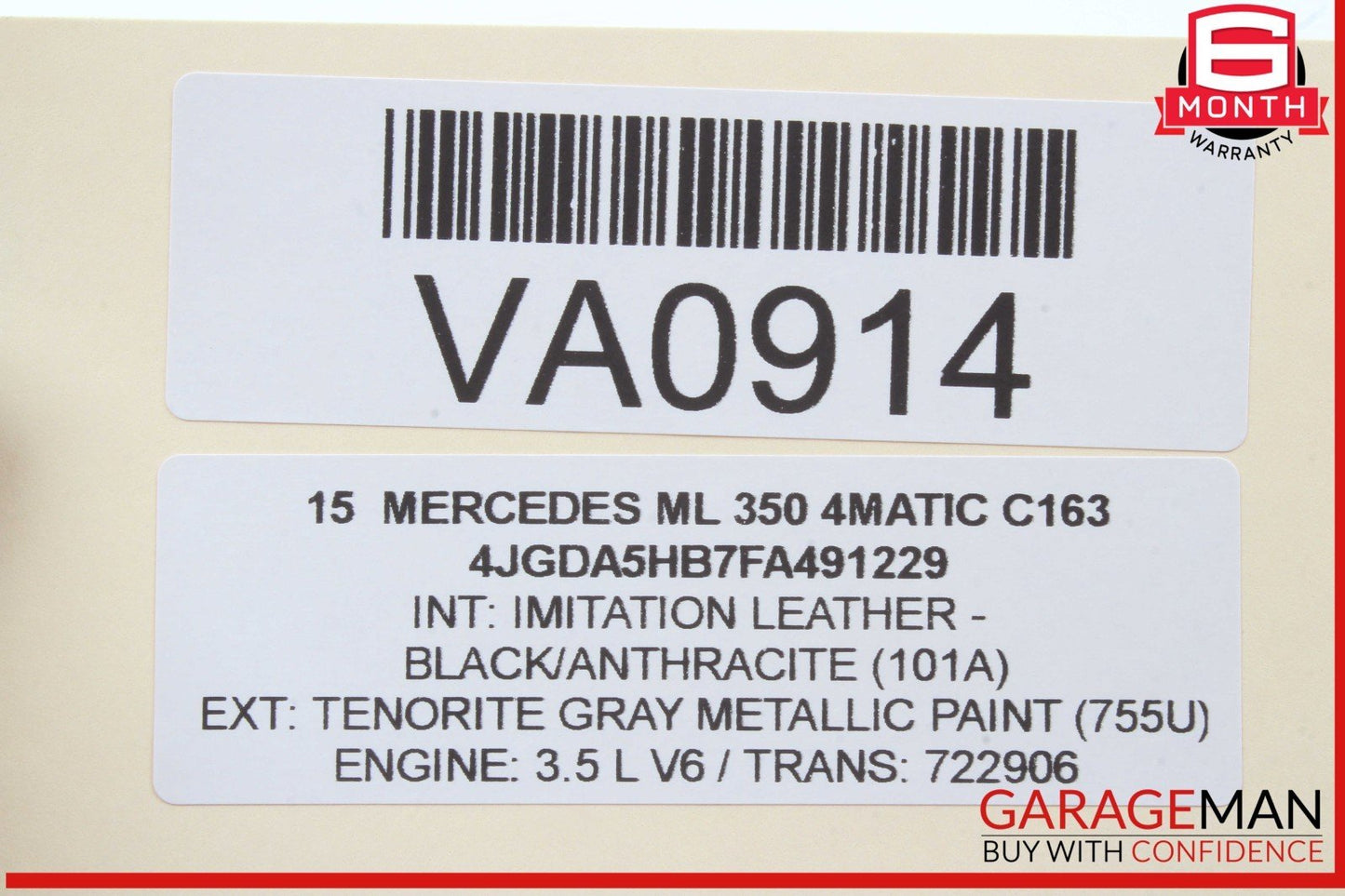 12-20 Mercedes W166 ML350 4MATIC Rear Left Driver Side Door Control Module Unit