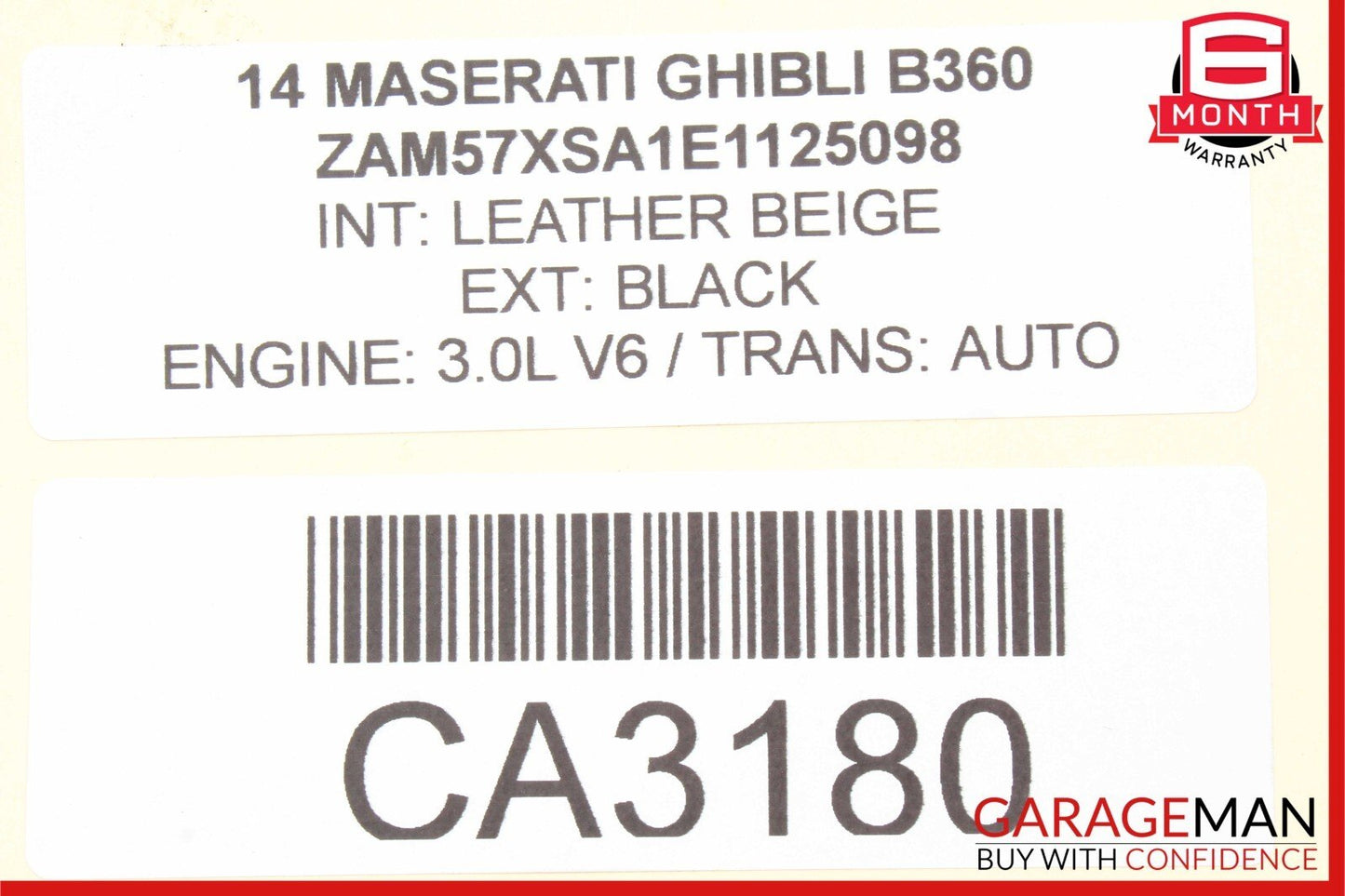 14-20 Maserati Ghibli M157 Brake Master Cylinder Power Booster OEM