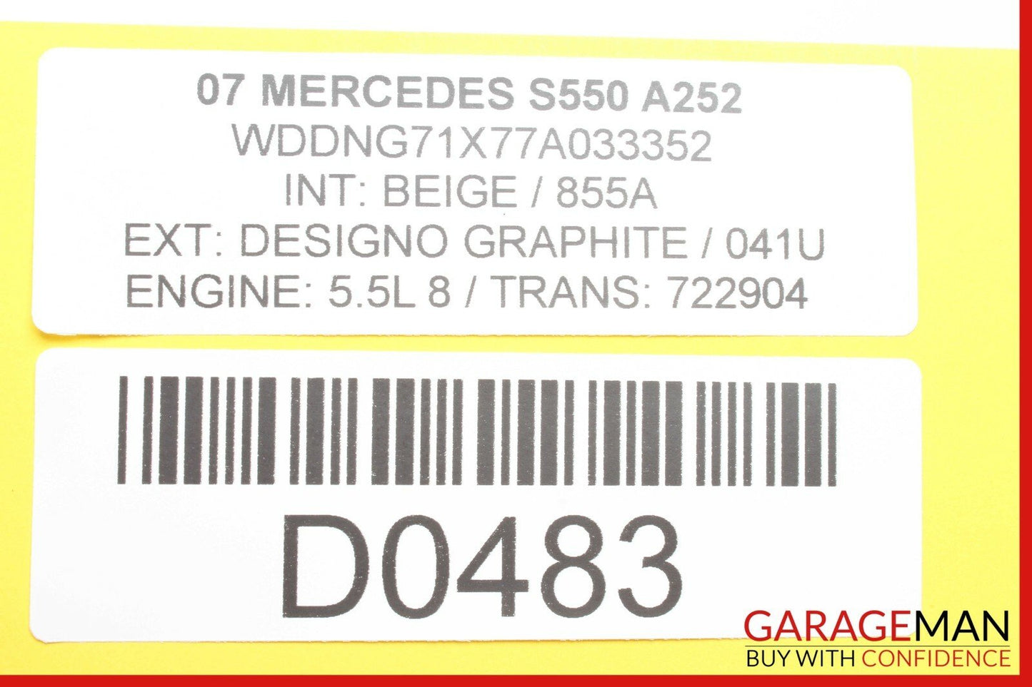 07-09 Mercedes W221 S550 Air Suspension Computer Control Module 2215408245 OEM