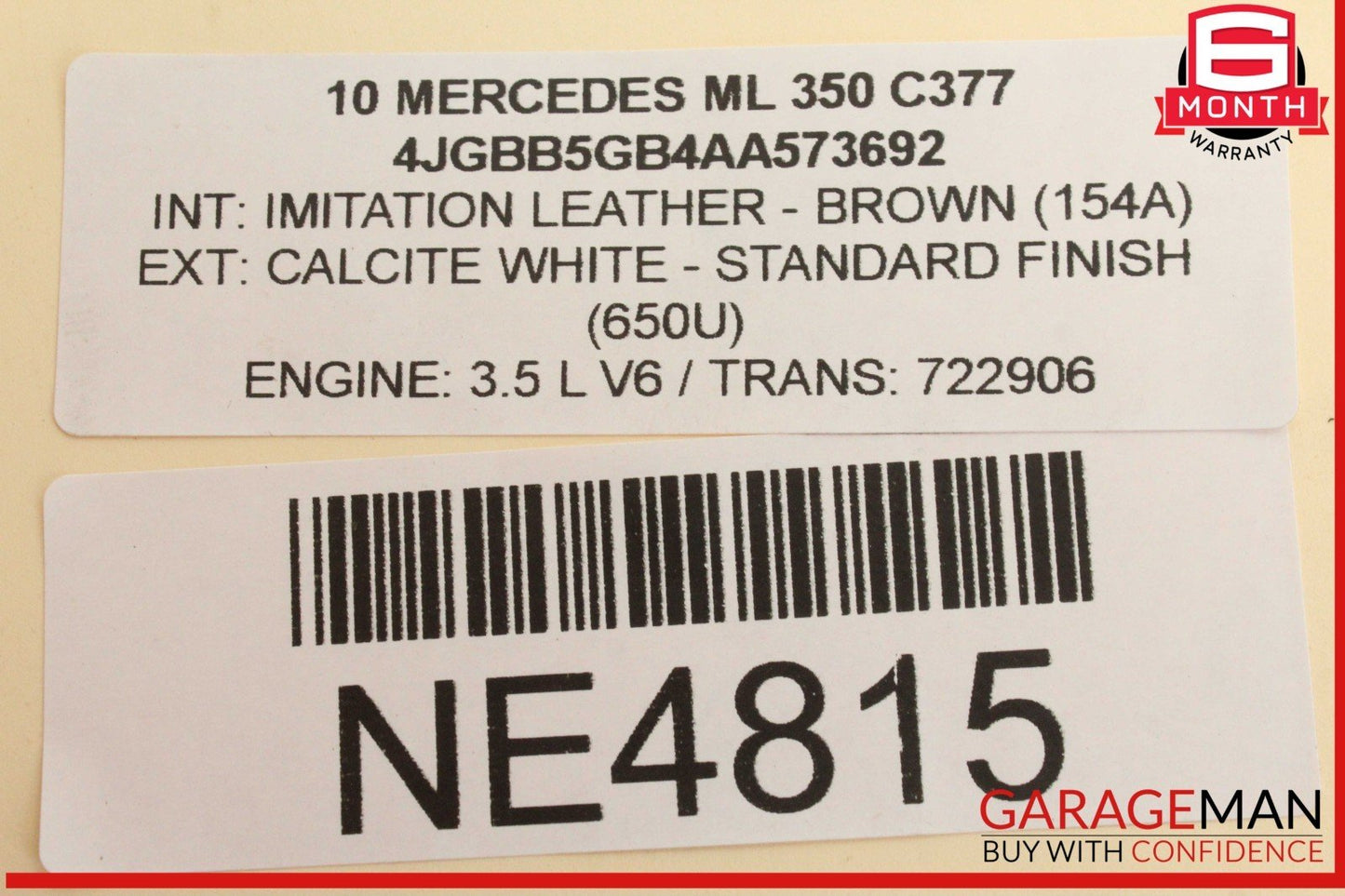 06-13 Mercedes W164 ML350 Front Left Driver Side Door Control Module Unit OEM