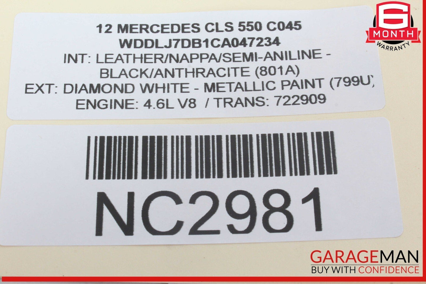 09-17 Mercedes W218 CLS550 Front Right Side LED Daytime Running Light Fog Lamp