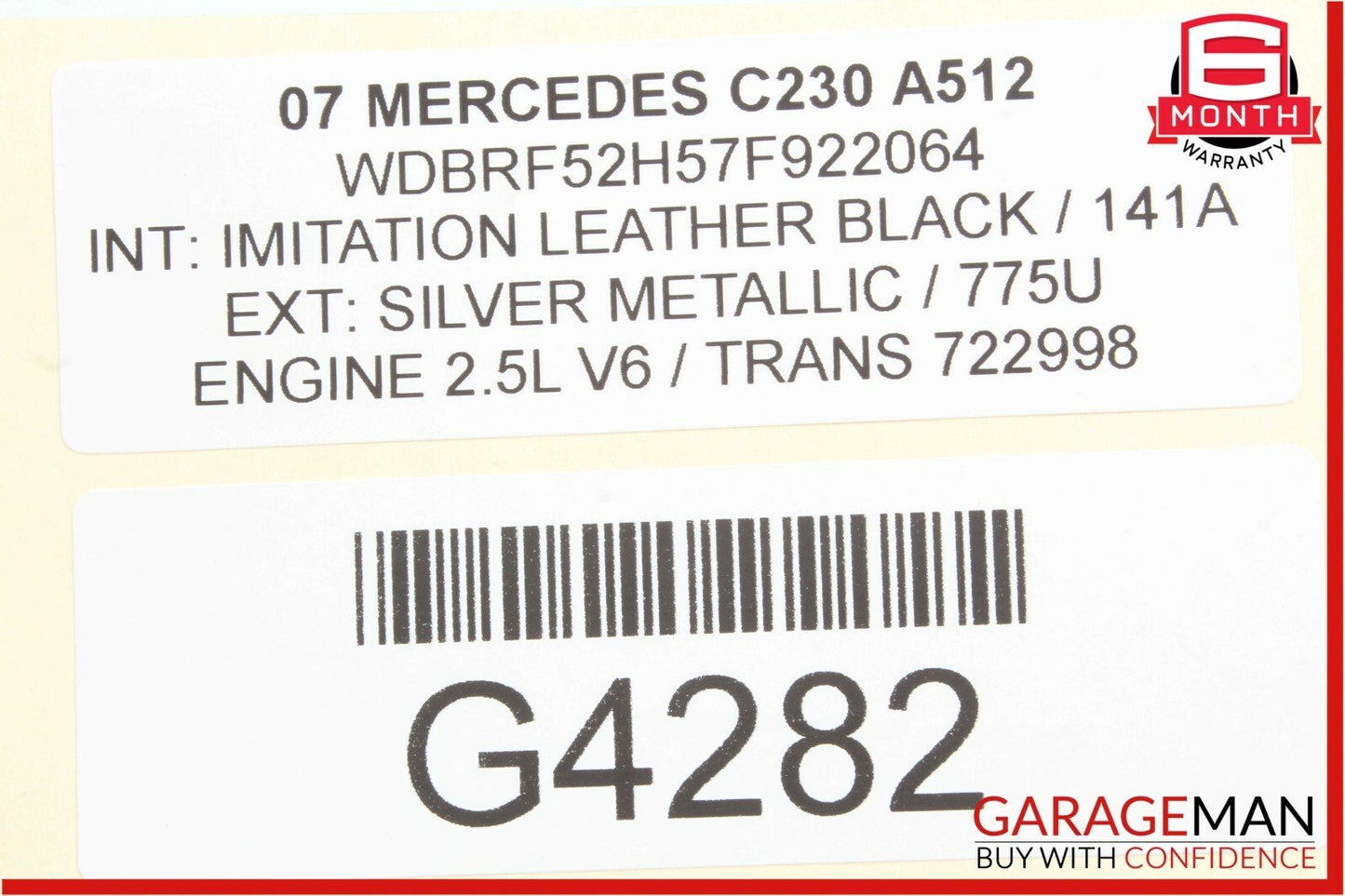 05-07 Mercedes W203 C230 C350 Rear Right Side Exterior Door Handle Silver OEM