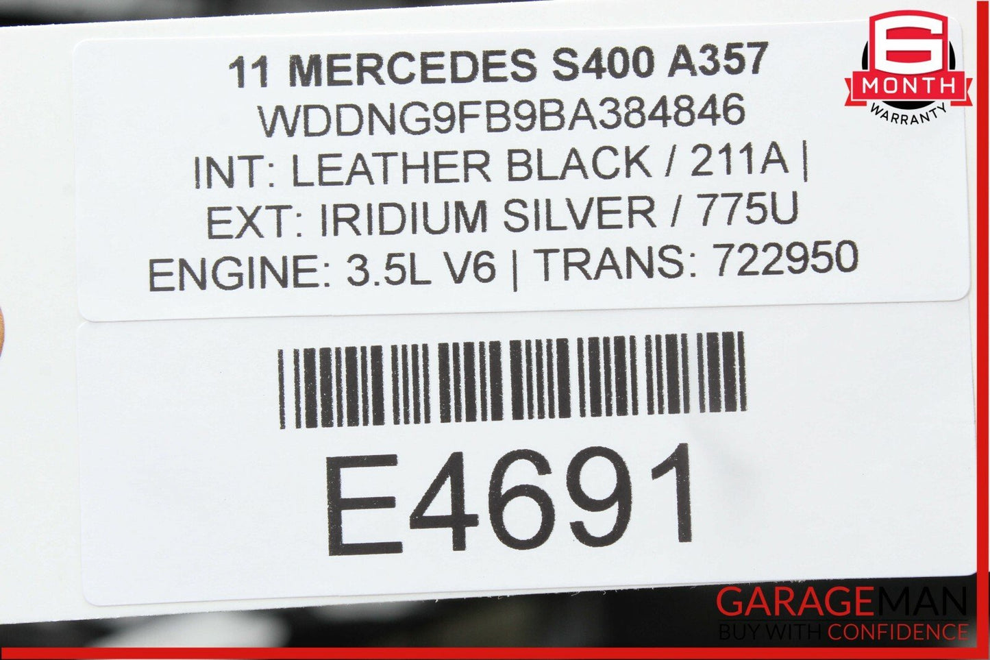07-13 Mercedes W221 S400 Front Right Side Exterior Door Handle Keyless Go Silver