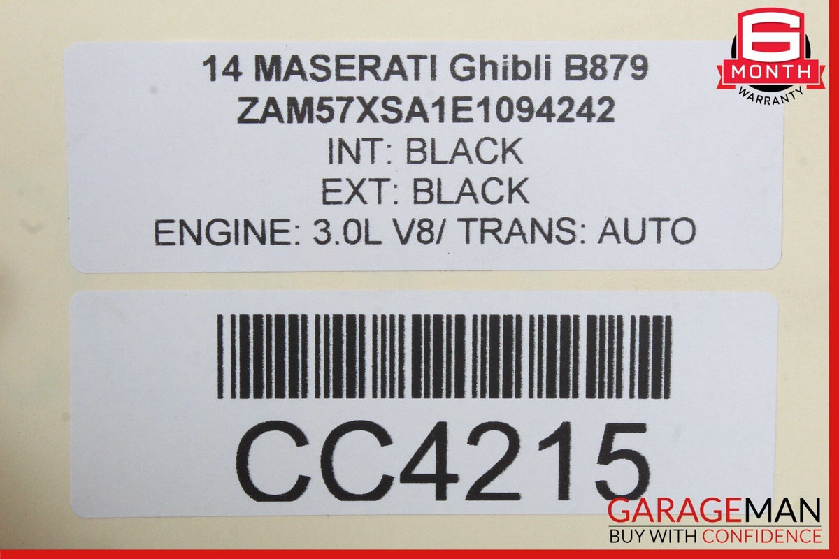 14-17 Maserati Ghibli S Q4 AWD Rear Diff Differential Axle Carrier 670009608 OEM