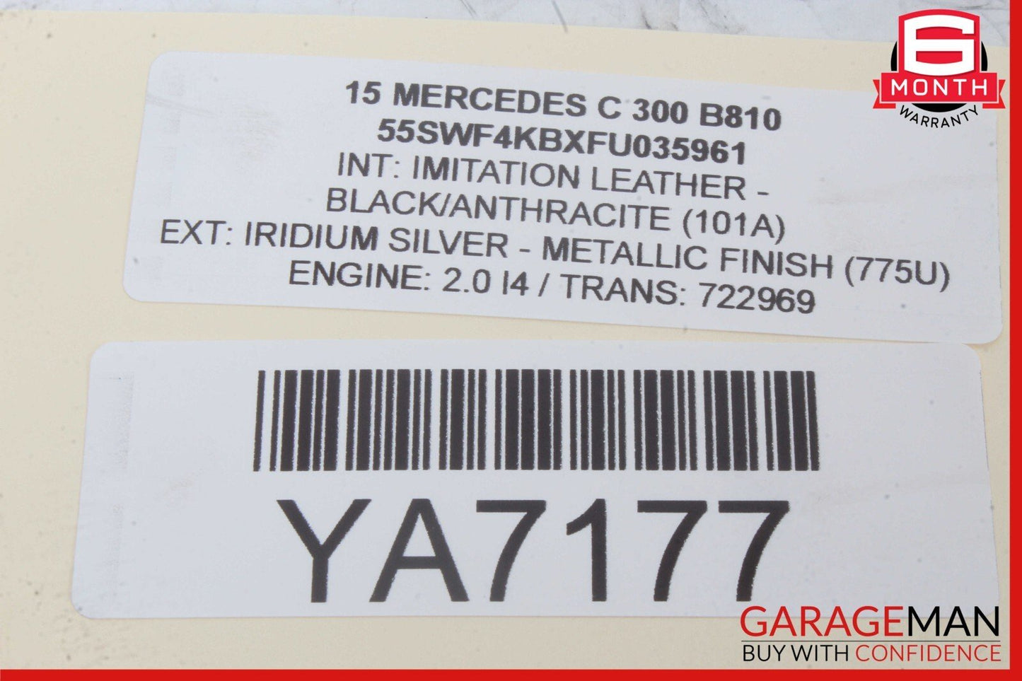 15-20 Mercedes W205 C300 GLC43 AMG Dashboard Dash Right Molding Trim OEM