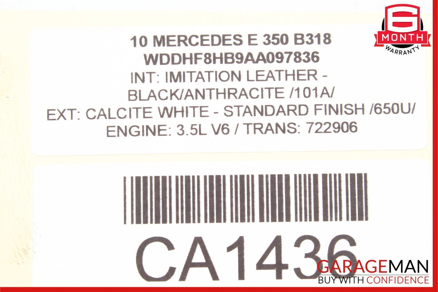 Mercedes E550 R350 CLK350 C300 Front Left Engine Timing Chain Valve Cover Plate