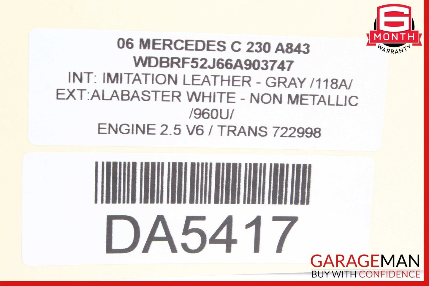 01-07 Mercedes W203 C230 C280 C320 Front Right Side Door Control Module Unit