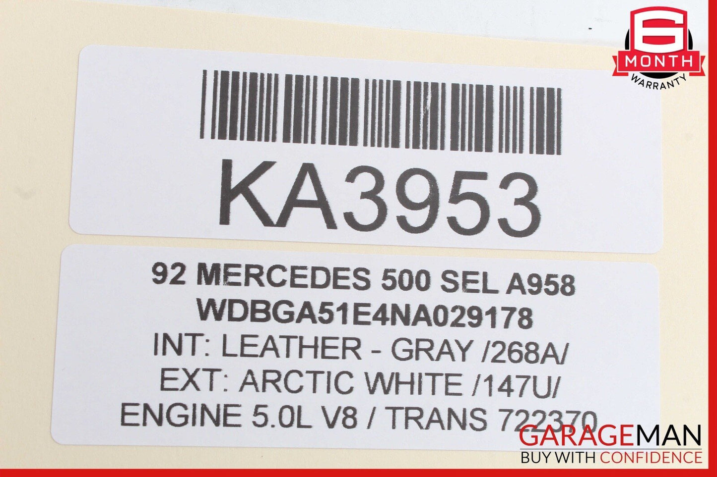 92-99 Mercedes W140 500SEL Rear Right Side Door Lock Latch Actuator Assembly OEM