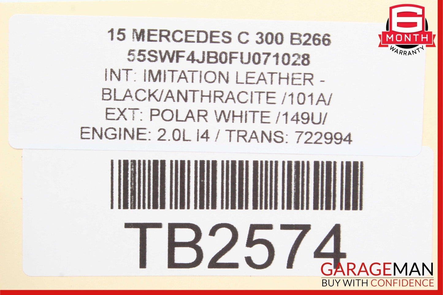15-18 Mercedes W205 C300 C63 AMG Ignition Switch Control Module w/o Key OEM