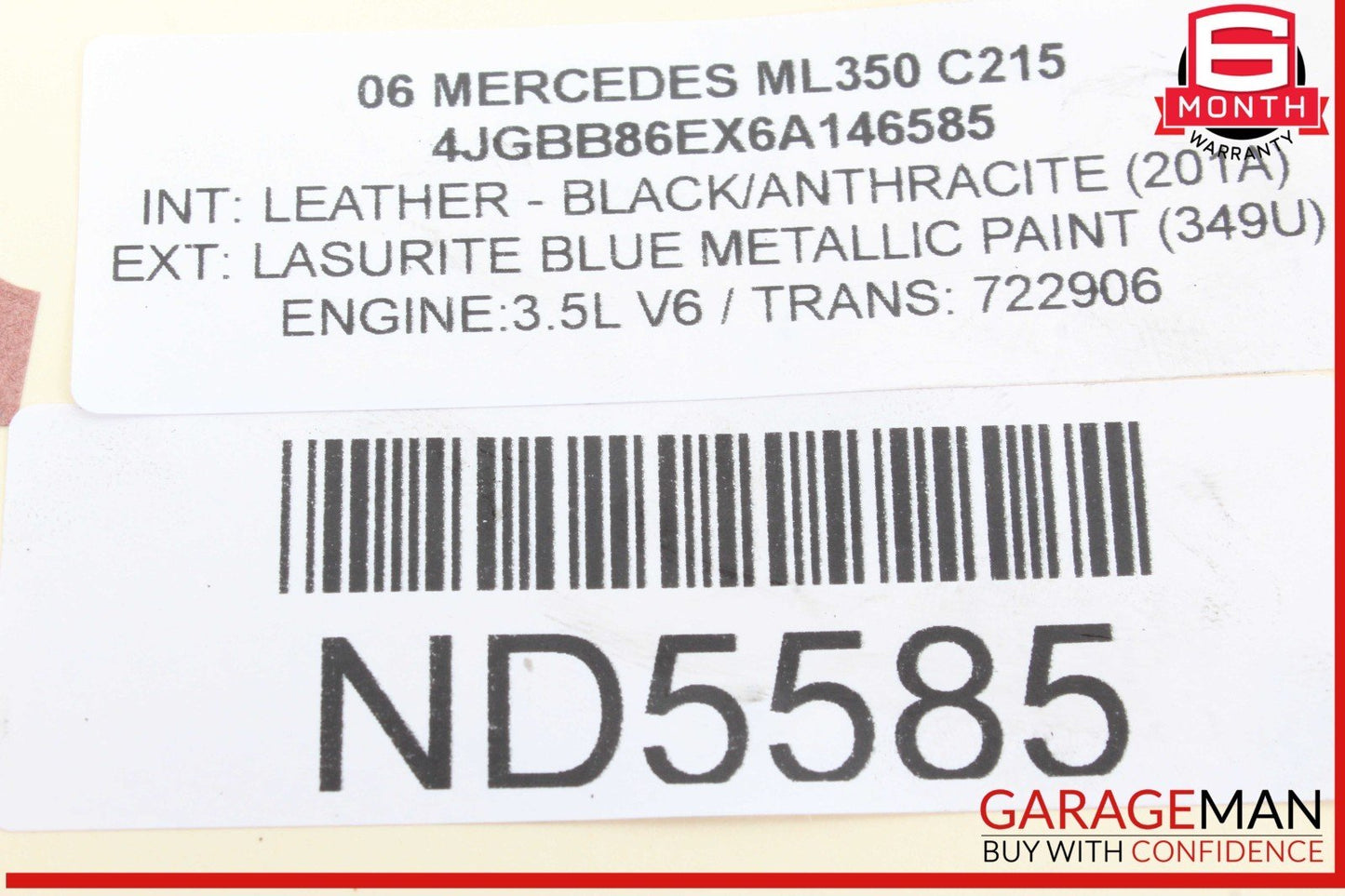 06-12 Mercedes W164 ML350 Front Right Side Reinforcement Bracket Assy OEM