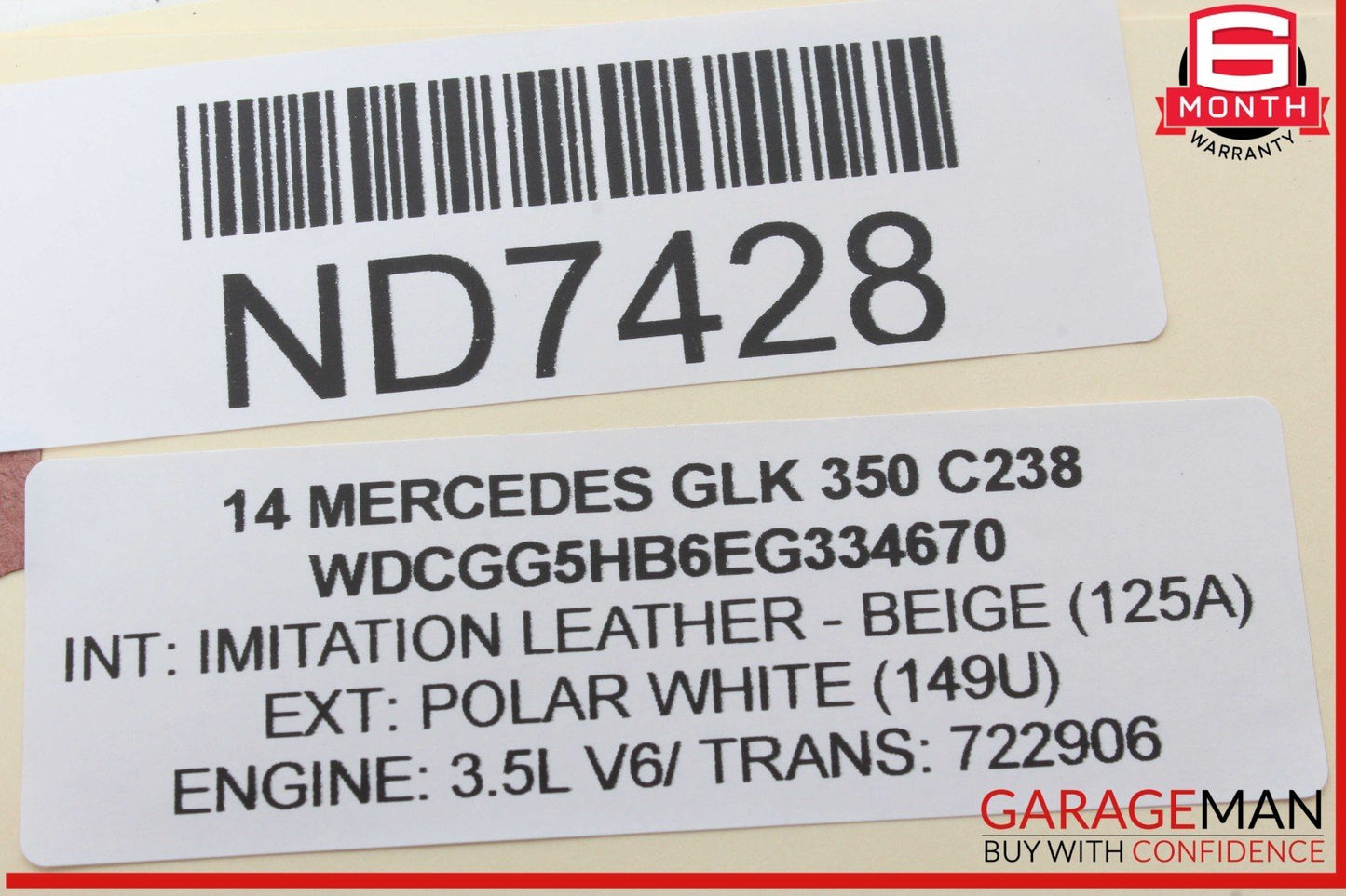 08-18 Mercedes X204 GLK350 C300 Rear Left Side Door Control Module Unit OEM
