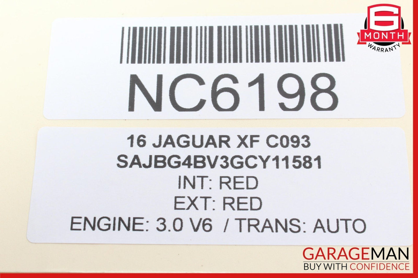 16-20 Jaguar XF Rear Right Passenger Side Exterior Door Handle BJ32224N02 OEM