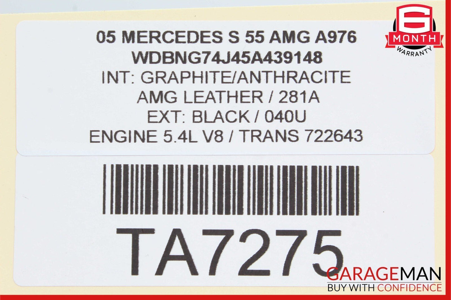 03-11 Mercedes S55 CL55 G55 E55 SL55 AMG Engine Motor Piston Connecting Rod OEM