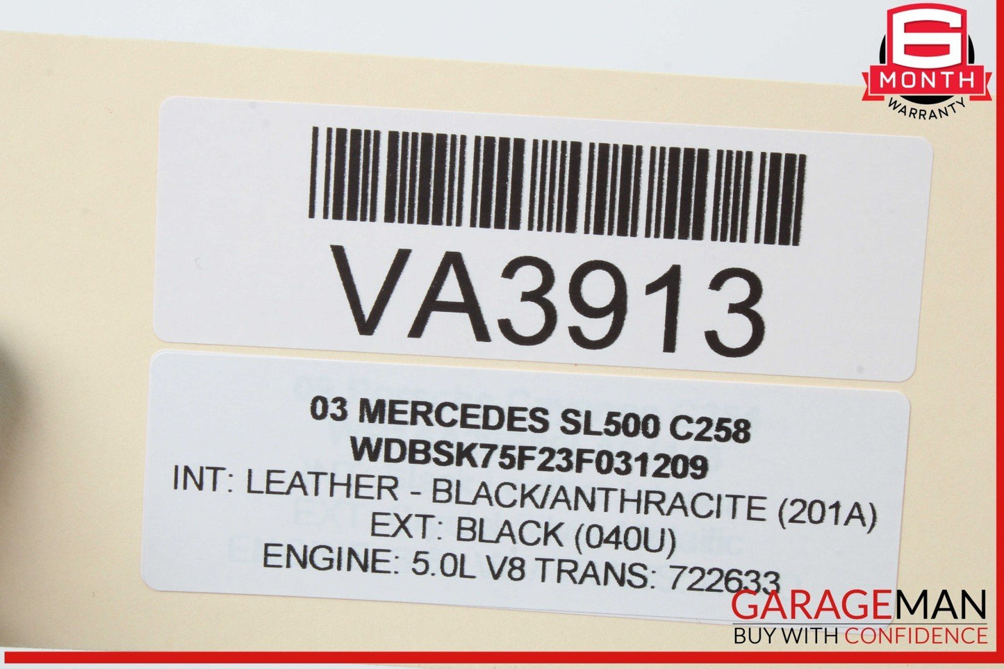 00-12 Mercedes R230 SL500 CL500 Anti Theft Alarm Sensor Control Module Unit OEM
