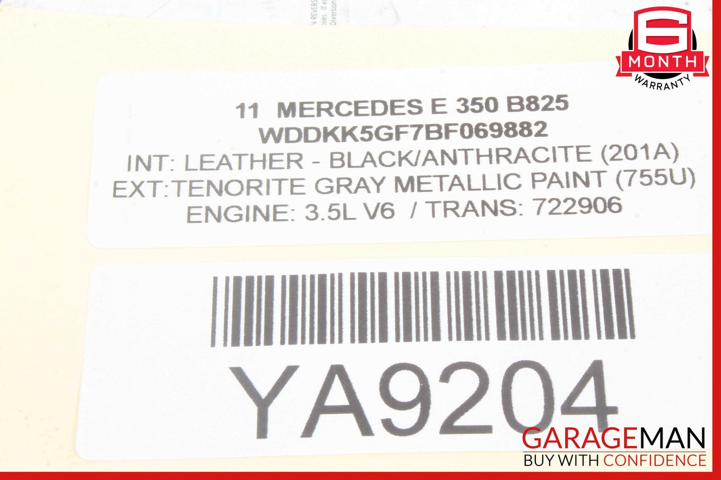 06-13 Mercedes W212 E350 Right Side Engine Motor Cylinder Head Valve Cover OEM