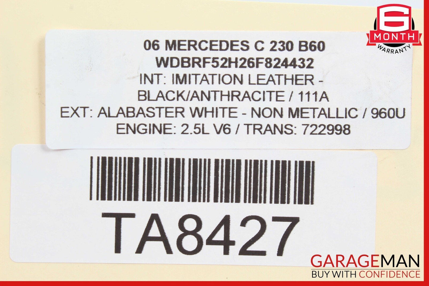 Mercedes W203 C230 E350 Front Left Side Engine Timing Chain Cover Plate OEM