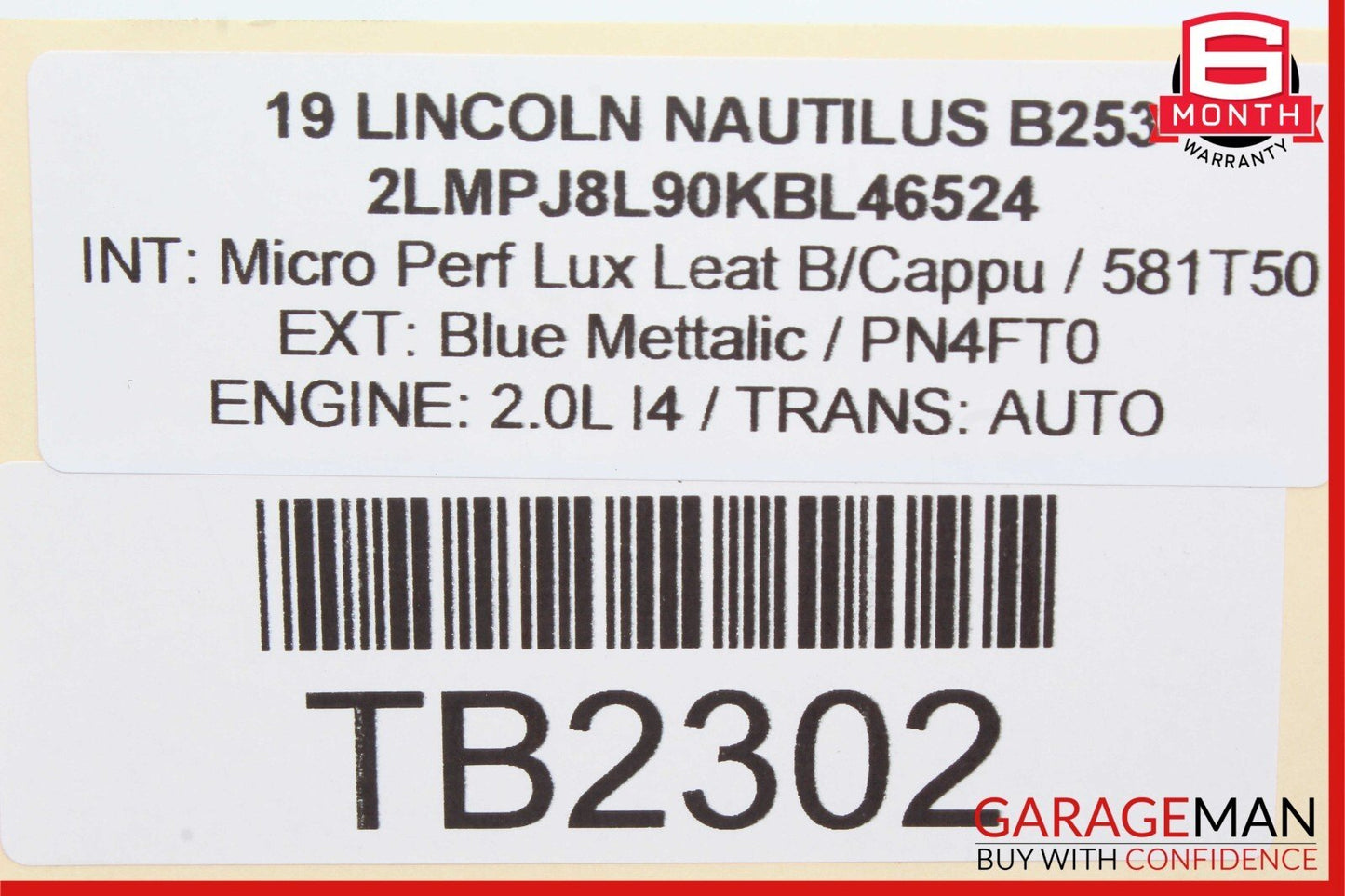 19-21 Lincoln Nautilus Rear Trunk Tailgate Wiring Harness Wires Assembly OEM