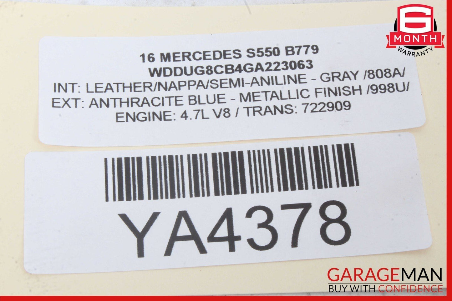 12-15 Mercedes W222 S550 GL450 ML550 Window Regulator Motor Front Right Side OEM