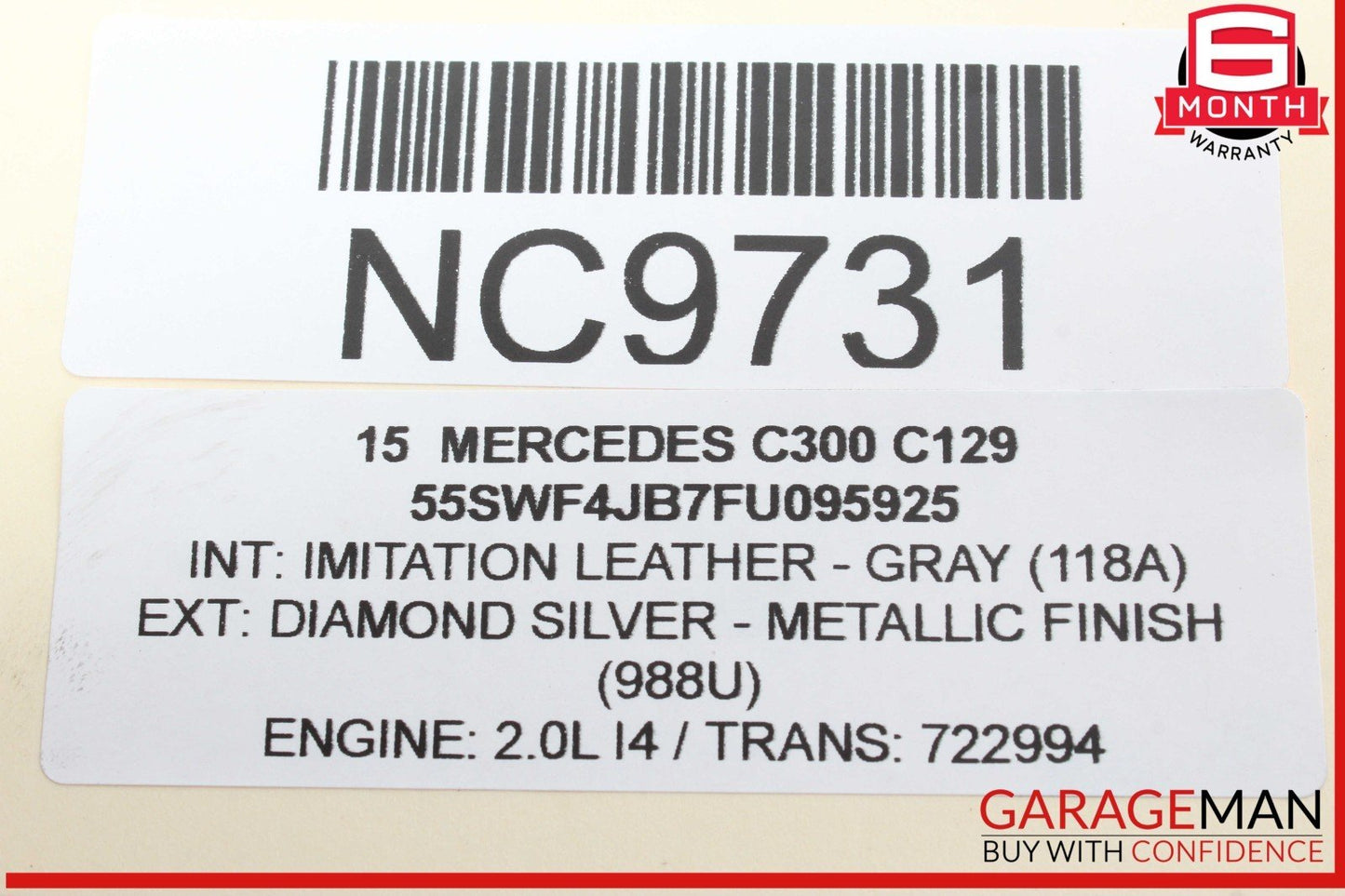 15-20 Mercedes W205 C300 A/C Air Conditioning Compressor 0032306911 OEM