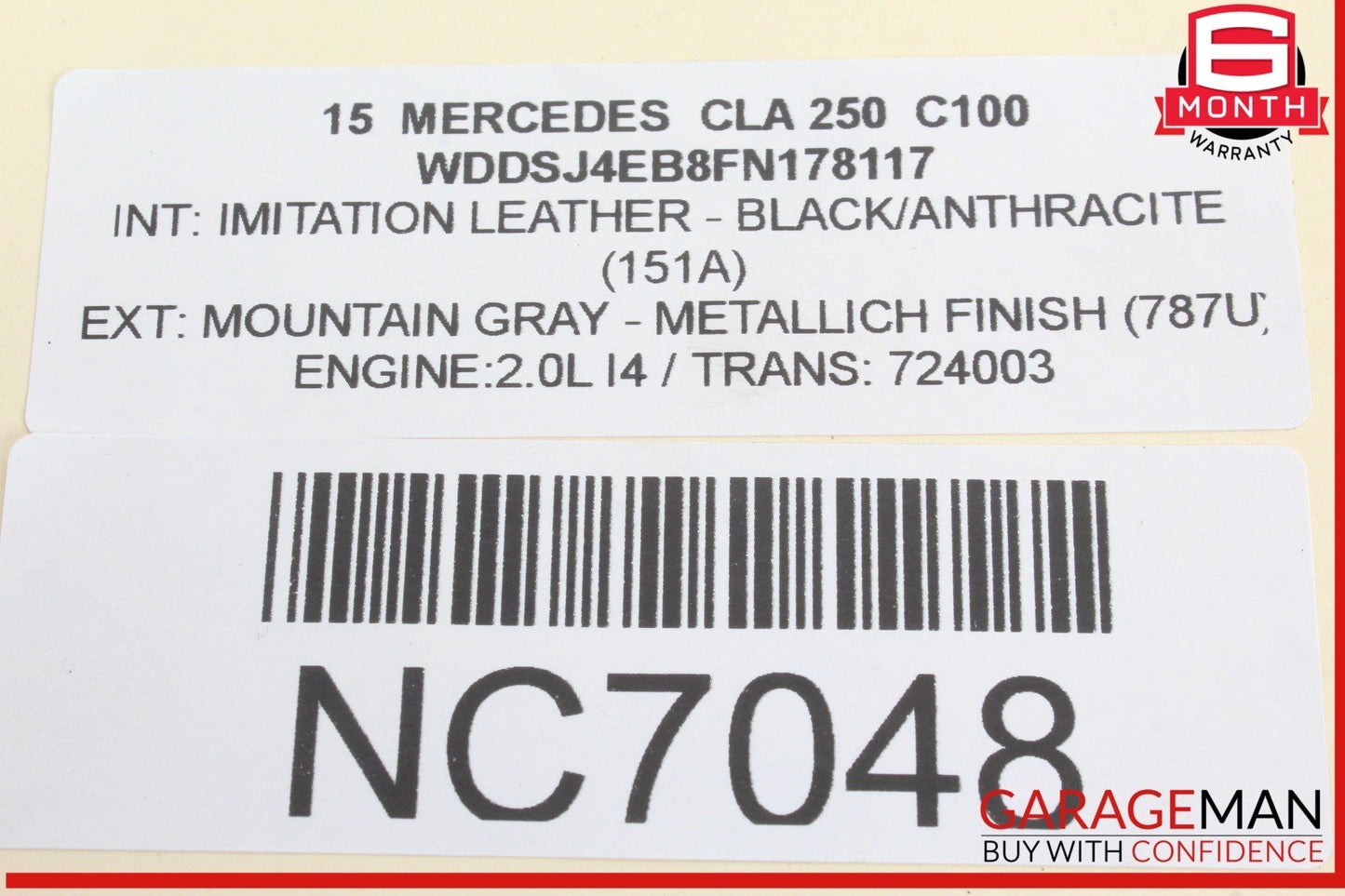 14-18 Mercedes W117 CLA250 Rear Left Driver Side Exterior Door Handle OEM