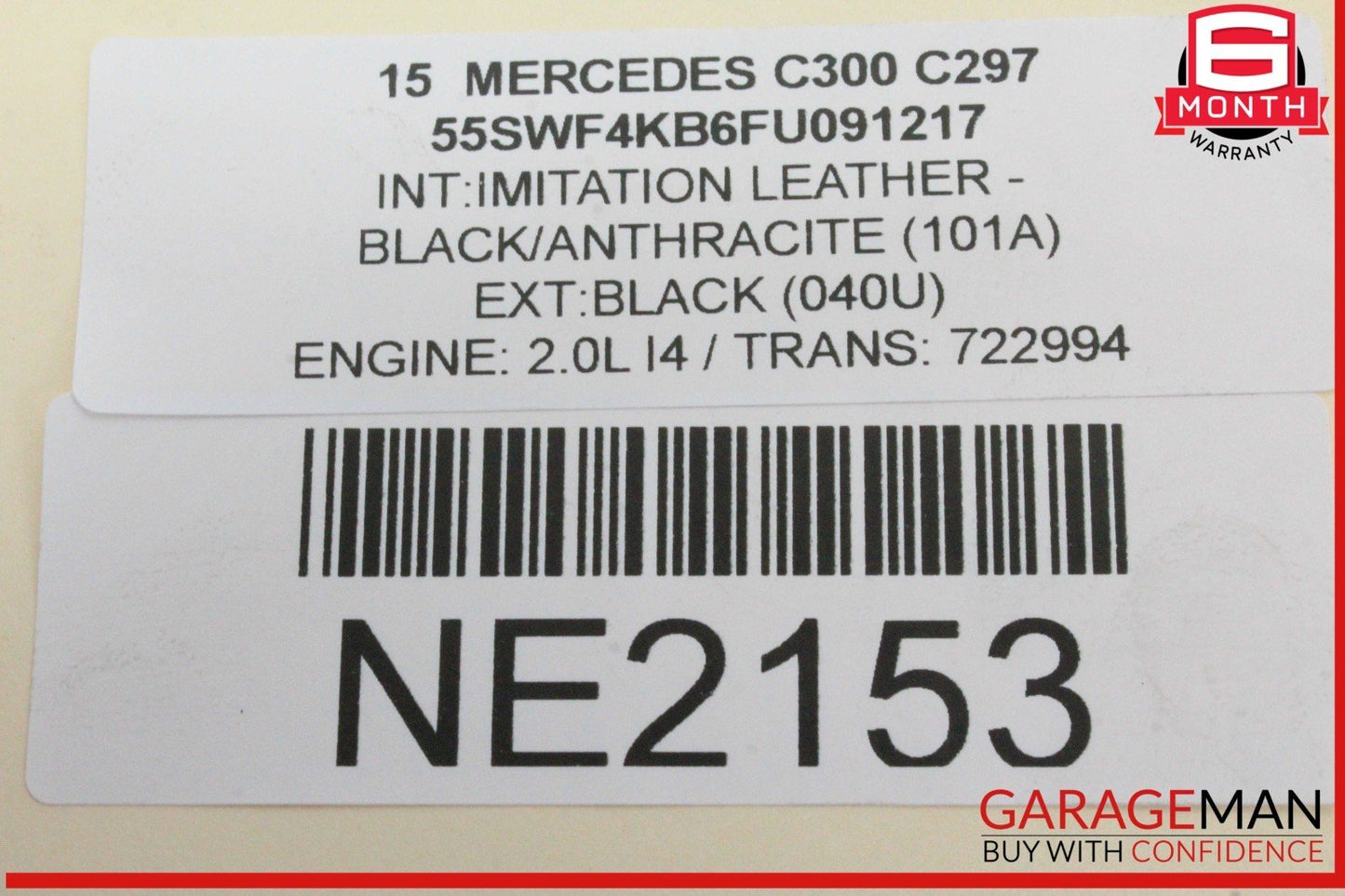 15-20 Mercedes W205 C300 Rear Right & Left Shock Absorber Coil Spring Set of 2