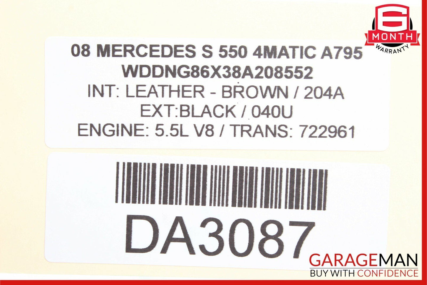 07-13 Mercedes W221 S550 Front Right Side Exterior Door Handle Keyless Go Black