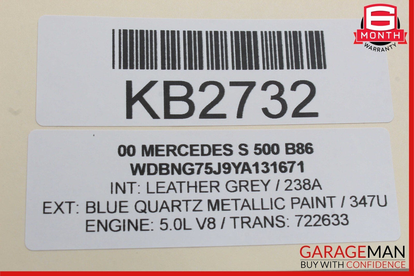 96-02 Mercedes W220 S500 E430 CLK430 SL500 Yaw Turn Rate Sensor 0005426518 OEM