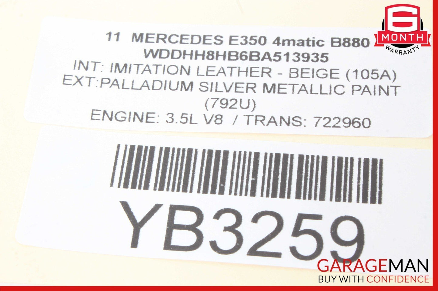 10-11 Mercedes W212 E350 E550 Front Left Side LED Daytime Running Light Fog Lamp