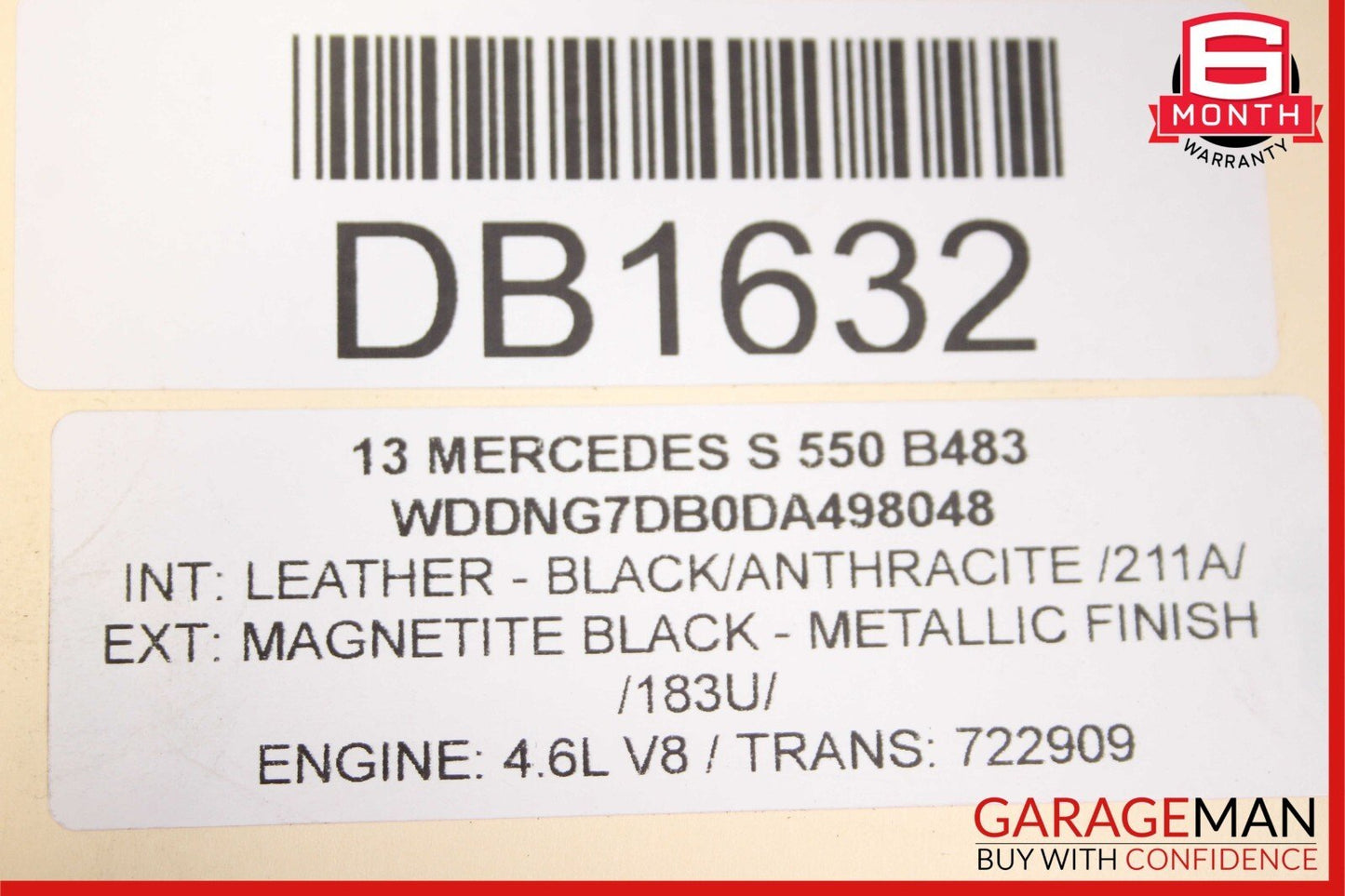 12-13 Mercedes W221 S550 7G Tronic Automatic Transmission Assy 722.909 RWD 117k