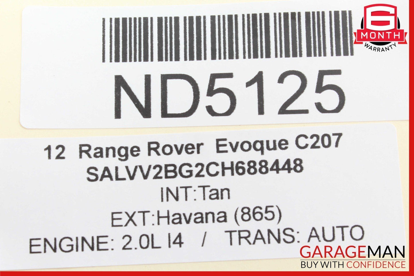 12-13 Range Rover Evoque Front Right Passenger Side Door Control Module Unit OEM