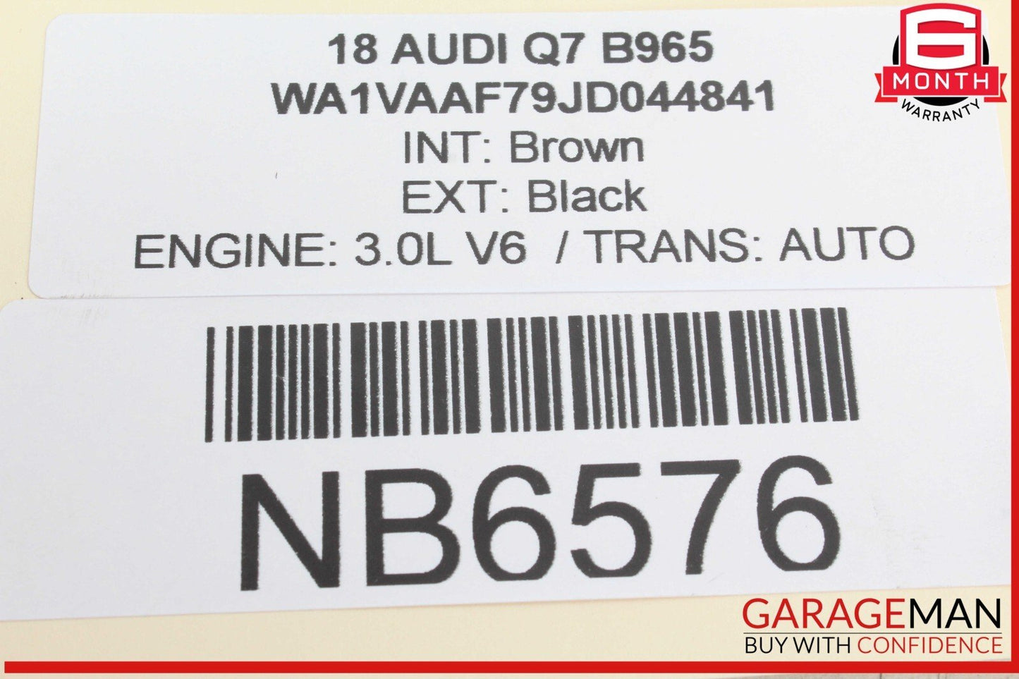 17-19 Audi Q7 Engine Right Passenger Side Exhaust Manifold 06E253034AA OEM