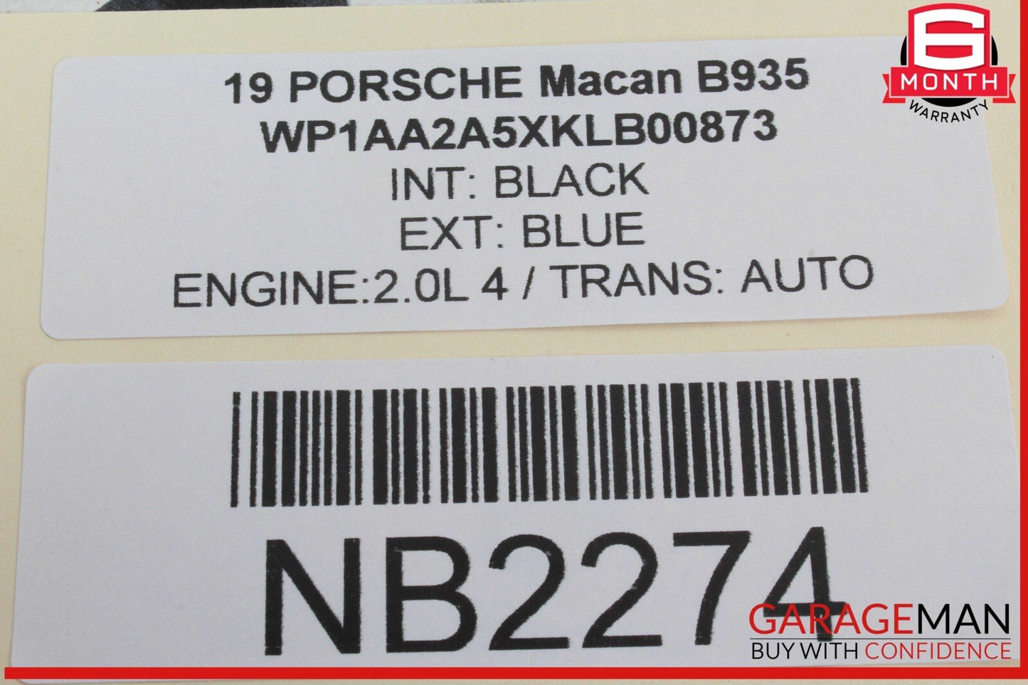 15-24 Porsche Macan 95B Upper Center Dashboard Trim Cover