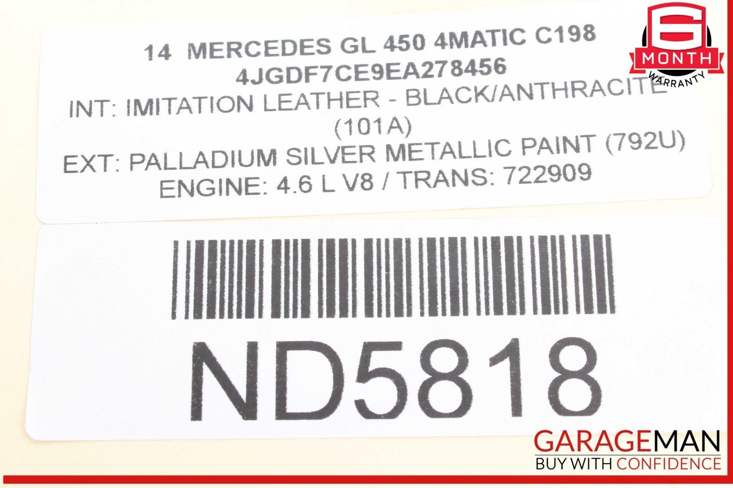 11-20 Mercedes X166 GL450 4MATIC Alternator Generator 180A 0141540902 OEM