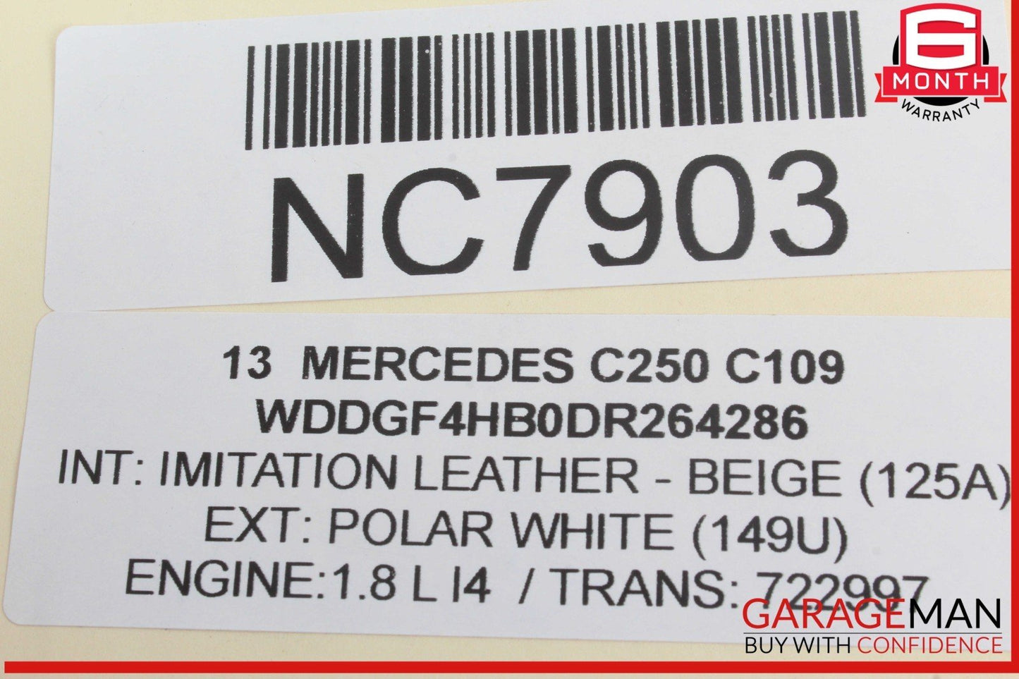 12-14 Mercedes W204 C250 Front Left Side Exterior Door Handle Keyless Go OEM