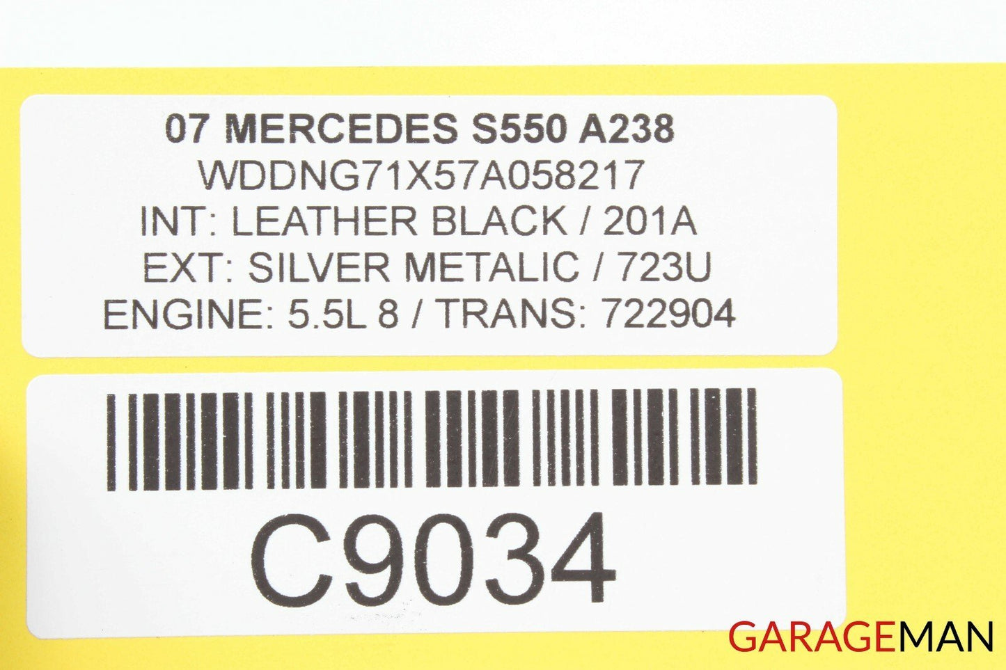 07-13 Mercedes W221 S550 Rear Right Passenger Side Exterior Door Handle Silver