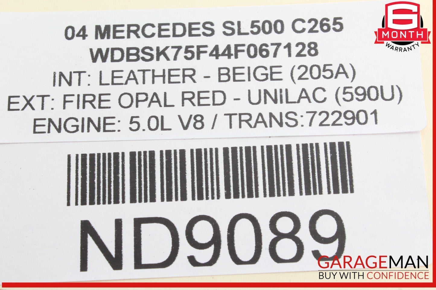 03-11 Mercedes R230 SL500 CLS350 Yaw Turn Rate Acceleration Sensor OEM