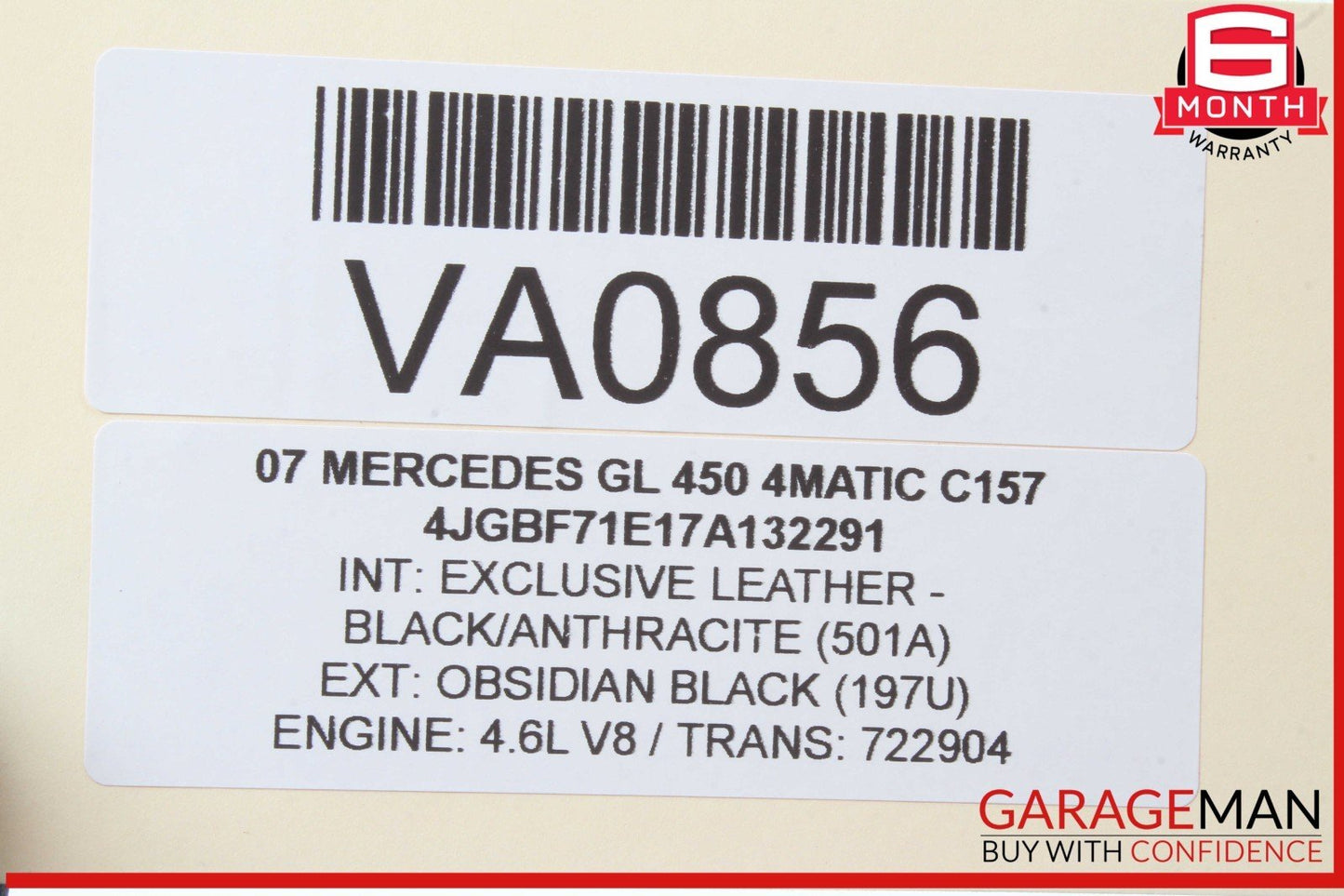06-12 Mercedes X164 GL450 4MATIC ML63 AMG Dash AC A/C Air Vent Grill Center OEM