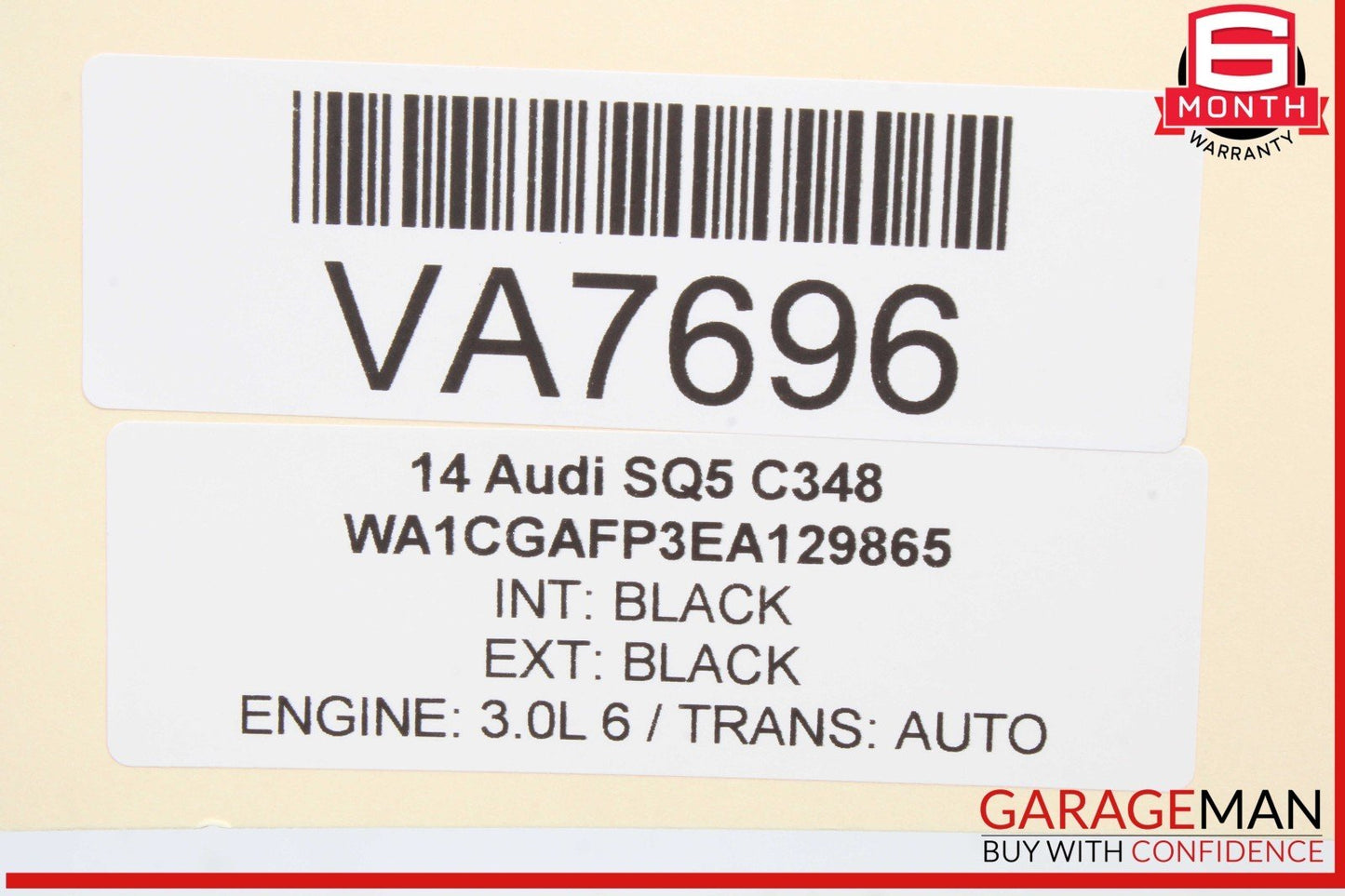 14-17 Audi SQ5 Q5 Front Left Driver Side Sun Visor Sunvisor Black 8U0857551F OEM